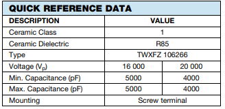 Vishay TWXFZ106266電容電壓器2000V以上參數數據圖 Vishay TWXFZ106266電容電壓器2000V以上參數數據圖