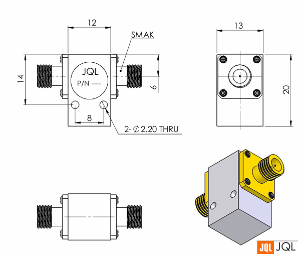 JIC12K0T20K0S1同軸隔離器 JIC12K0T20K0S1同軸隔離器